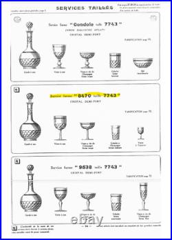 Service à liqueur en cristal de Baccarat Année 1916