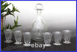Service à porto en cristal de Baccarat Elisabeth, carafe + verres Aperitif set