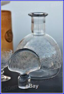 Service à porto en cristal de Baccarat modèle Rohan (carafe + 6 verres)