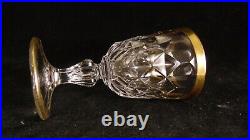 Service de 2 verres à eau dorés en cristal de Baccarat époque 1840