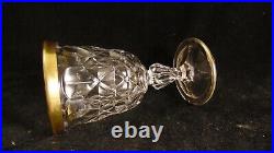 Service de 2 verres à eau dorés en cristal de Baccarat époque 1840