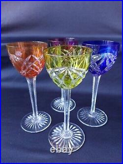 Service de 4 Roemer verre a vin Baccarat cristal doublée taille S1136 couleur