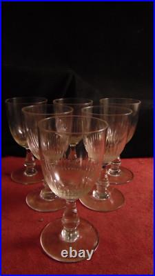 Service de 4 verres a eau en cristal de Baccarat modèle Jeux d'orgues