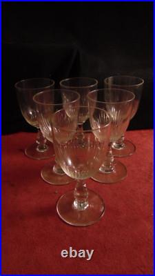 Service de 4 verres a eau en cristal de Baccarat modèle Jeux d'orgues