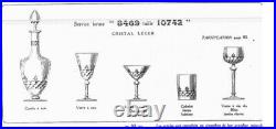 Service de 5 verres à eau en cristal de Baccarat cylindrique taille 10742