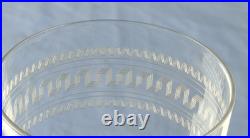 Service de 6 gobelets en cristal de Baccarat Forme conique frise athénienne H 10
