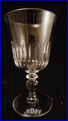 Service de 6 verres a eau en cristal de Baccarat forme Tulipe Côtes Creuses