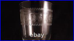 Service de 6 verres a eau en cristal de Baccarat forme cylindrique gravure 3458