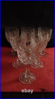 Service de 6 verres a eau en cristal de Baccarat modèle Colbert