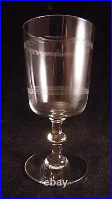 Service de 6 verres a eau / vin en cristal de Baccarat cylindrique Filets