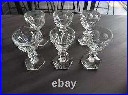 Service de 6 verres à vin blanc en Cristal de BACCARAT modèle HARCOURT, Neuf