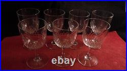 Service de 7 verres a vin en cristal de Baccarat modèle Richelieu