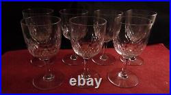 Service de 7 verres a vin en cristal de Baccarat modèle Richelieu