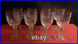 Service de 8 verres vin blanc cristal de Baccarat modèle Dombasle (Nancy luxe)