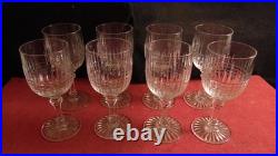 Service de 8 verres vin blanc cristal de Baccarat modèle Dombasle (Nancy luxe)