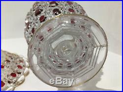 Service de nuit verre d'eau carafe en cristal de BACCARAT Diamants Pierreries