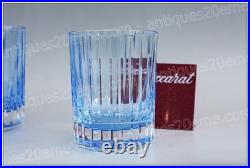 Set 2 verres à whisky cristal de Baccarat modèle Harmonie bleu Whiskey glasses