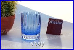 Set 2 verres à whisky cristal de Baccarat modèle Harmonie bleu Whiskey glasses