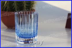 Set 2 verres à whisky cristal de Baccarat modèle Harmonie bleu Whiskey glasses