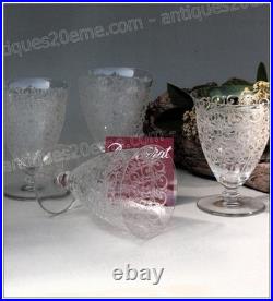 Set 4 verres à eau en cristal de Baccarat modèle Chateaubriant Water glasses