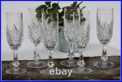 Set 6 flûtes à Champagne cristal de Baccarat modèle Colbert Champagne flutes