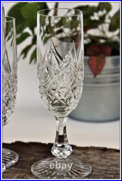 Set 6 flûtes à Champagne cristal de Baccarat modèle Colbert Champagne flutes