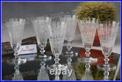 Set 6 flûtes à Champagne en cristal de Baccarat modèle Rohan Champagne flutes