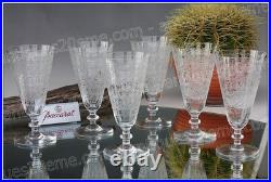 Set 6 flûtes à Champagne en cristal de Baccarat modèle Rohan Champagne flutes