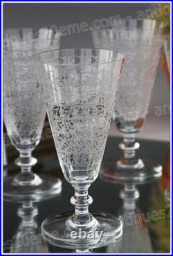 Set 6 flûtes à Champagne en cristal de Baccarat modèle Rohan Champagne flutes
