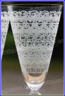 Set 6 flûtes à Champagne en cristal de Baccarat modèle Rohan Champagne flutes