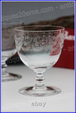 Set 6 verres à vin n°4 en cristal de Baccarat modèle Camilla Wine glasses (A)