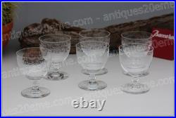 Set 6 verres à vin n°4 en cristal de Baccarat modèle Camilla Wine glasses (A)