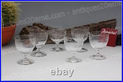 Set 6 verres à vin n°4 en cristal de Baccarat modèle Camilla Wine glasses (B)