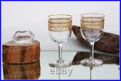 Set de 2 verres à eau en cristal de Baccarat modèle Athénienne Wine glasses