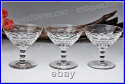 Set de 6 coupes cristal de Baccarat modèle Saint-Hélier Champagne glasses set