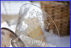 Set de 6 coupes en cristal de Baccarat modèle Lido Champagne glasses (B)