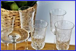 Set de 6 verres à vin en cristal de Baccarat modèle Leillah 17 cm Wine glasses