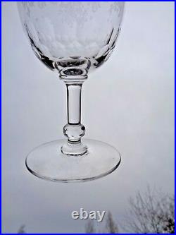 Sevres Clichy 12 Wine Glasses Weingläser Verre A Vin Cristal Gravé 19éme XIX Aj