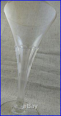 Six verres Flûte champagne cristal BACCARAT ou ST LOUIS forme trompette