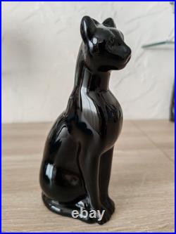 Statuette Panthère Noire en Cristal de Baccarat. Comme Neuve