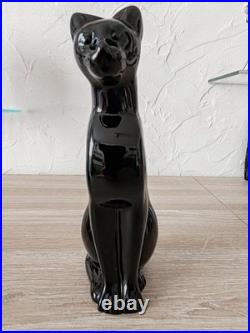 Statuette Panthère Noire en Cristal de Baccarat. Comme Neuve