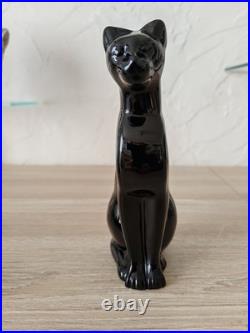 Statuette Panthère Noire en Cristal de Baccarat. Comme Neuve