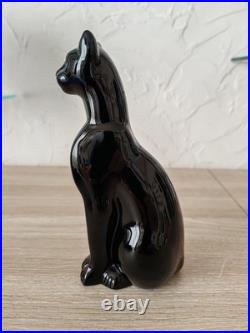 Statuette Panthère Noire en Cristal de Baccarat. Comme Neuve