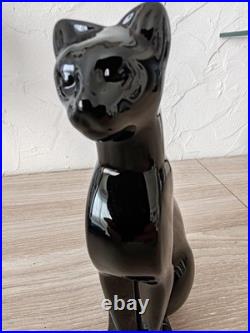 Statuette Panthère Noire en Cristal de Baccarat. Comme Neuve