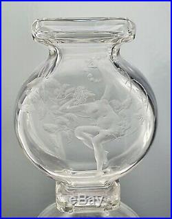 Sublime Vase Baccarat pour L'Escalier de Cristal Femme Nue Art Nouveau