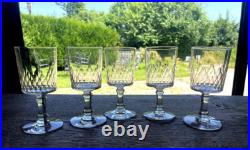 Suite De 5 Verres A Porto Cristal De Baccarat Modele Richelieu Art De La Table