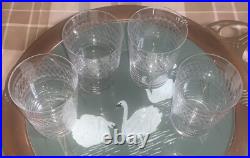 Suite de 4 verres à eau gobelet en cristal soufflé gravé XIXe Baccarat St louis