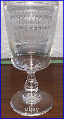 Suite de 6 verre à vin porto en cristal gravé Baccarat St Louis