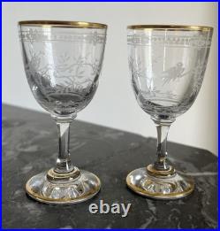 SuperbeService À Liqueur 8 Verres Carafe En Cristal De Baccarat Décor Japonisant