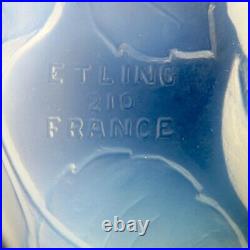 Superbe COUPE Verrerie ETLING FRANCE Opalescent glass/daum/lalique/baccarat
